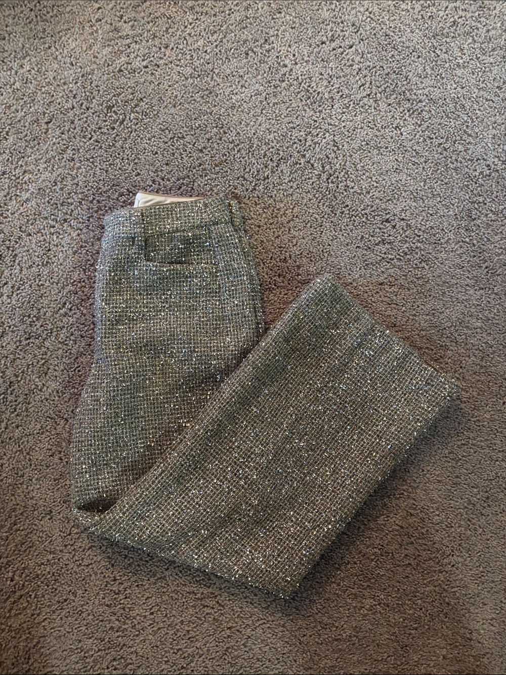 Banana Republic Sparkle Tweed Wide-Leg Pants